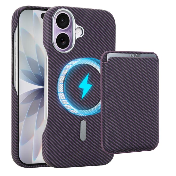 Étui de téléphone avec porte-cartes magnétique MagSafe en fibre de carbone, pour iPhone 17 Pro Max, pour iPhone 17 Pro, pour iPhone 17, pour iPhone Air, pour iPhone 16 Pro Max, iPhone 16 Pro, pour iPhone 16 Plus, pour iPhone 16, pour iPhone 15 Pro Max