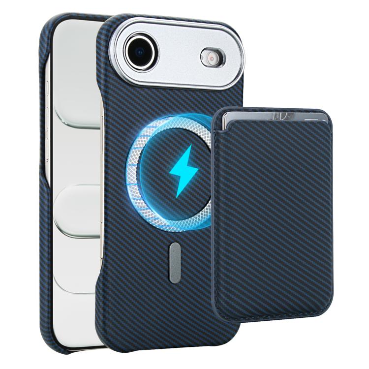 Étui de téléphone avec porte-cartes magnétique MagSafe en fibre de carbone, pour iPhone 17 Pro Max, pour iPhone 17 Pro, pour iPhone 17, pour iPhone Air, pour iPhone 16 Pro Max, iPhone 16 Pro, pour iPhone 16 Plus, pour iPhone 16, pour iPhone 15 Pro Max