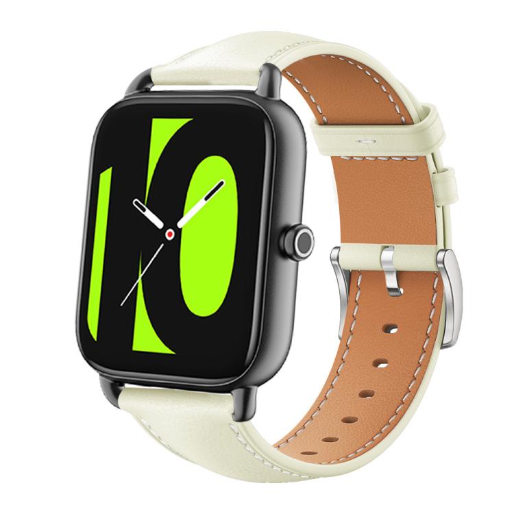 xDfind Flat Head Black Shark Fine Grain Leather Watch Band, 22mm For Xiaomi Watch S3/2 Pro/S2/S1, 22mm For Xiaomi Haylou Watch LS09B / LS05S / LS10, 20mm For Xiaomi Haylou RS4 Plus LS11 / LS12