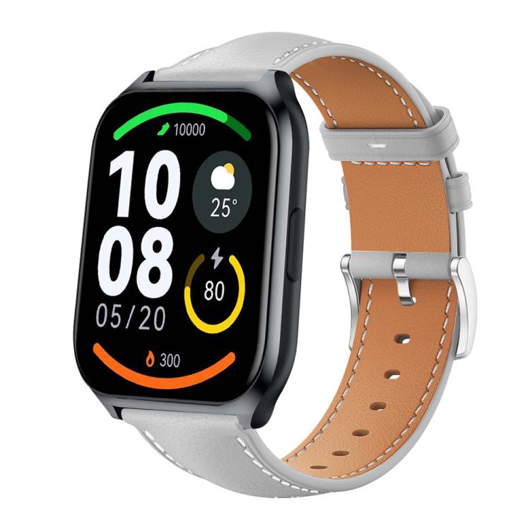 xDfind Flat Head Black Shark Fine Grain Leather Watch Band, 22mm For Xiaomi Watch S3/2 Pro/S2/S1, 22mm For Xiaomi Haylou Watch LS09B / LS05S / LS10, 20mm For Xiaomi Haylou RS4 Plus LS11 / LS12