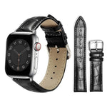 Bracelet de montre en cuir à boucle ardillon xDfind, imitation bambou, compatible avec Apple Watch 42/44/45/46/49 mm et Apple Watch 38/40/41/S10 42 mm.