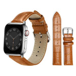 Bracelet de montre en cuir à boucle ardillon xDfind, imitation bambou, compatible avec Apple Watch 42/44/45/46/49 mm et Apple Watch 38/40/41/S10 42 mm.