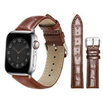 Bracelet de montre en cuir à boucle ardillon xDfind, imitation bambou, compatible avec Apple Watch 42/44/45/46/49 mm et Apple Watch 38/40/41/S10 42 mm.