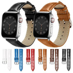 Bracelet de montre en cuir à boucle ardillon xDfind, imitation bambou, compatible avec Apple Watch 42/44/45/46/49 mm et Apple Watch 38/40/41/S10 42 mm.