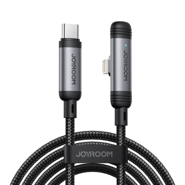 JOYROOM S-A56 Série EnjoyX 30W Câble de Données Type-C vers 8 Broches 90 Degrés Charge Rapide, Type-C vers 8 Broches