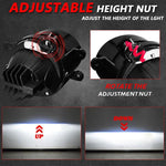 T12 2pcs/Pack 55W 3 inch High Power Dual Lens Fog Light Oblique Style for Toyota, T12 Left Driver, T12 Right Driver