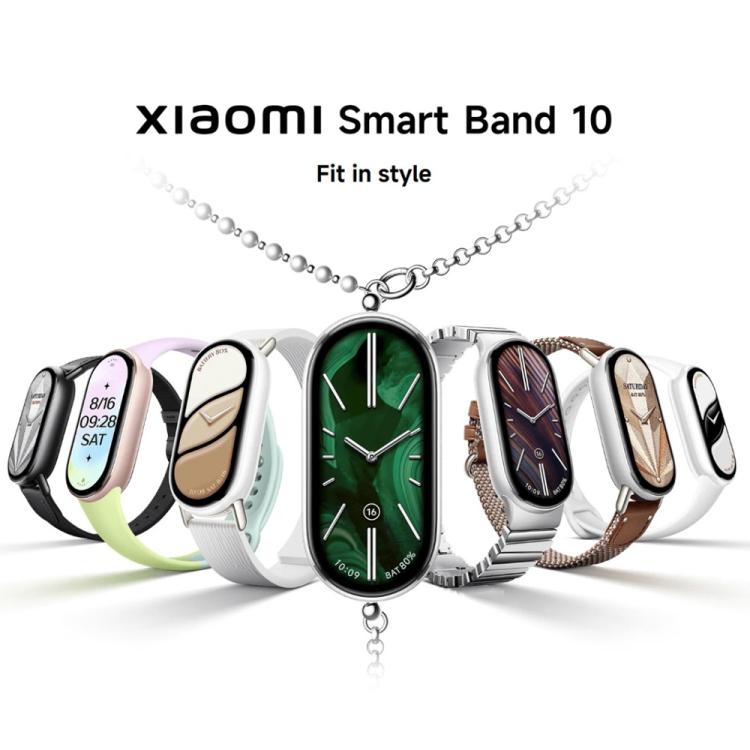 Original Xiaomi Smart Band 10, 1.72 inch AMOLED Screen 5ATM Waterproof Smart Watch, Support Blood Oxygen / Heart Rate Monitor, Smart Band 10 Black