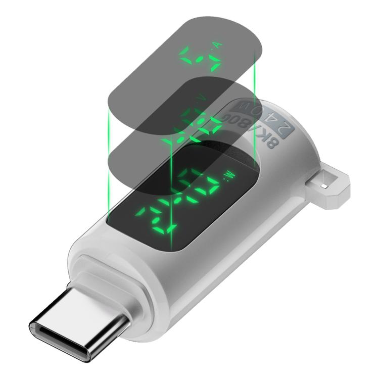 Adaptateur Type-C vers Type-C 240W avec affichage numérique et interrupteur