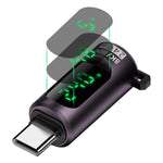 Adaptateur Type-C vers Type-C 240W avec affichage numérique et interrupteur
