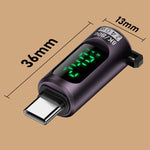 Adaptateur Type-C vers Type-C 240W avec affichage numérique et interrupteur