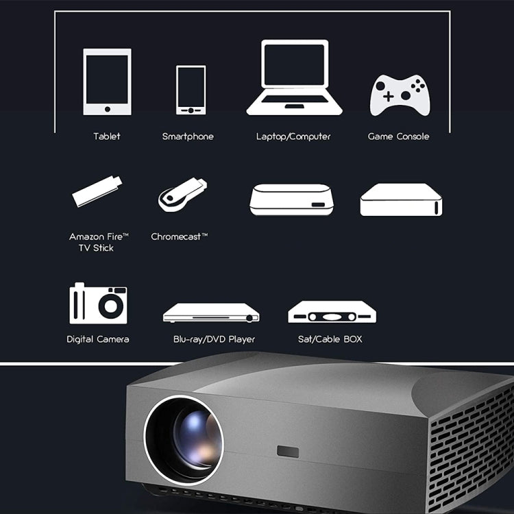 VIVIBRIGHT F30UP 1920x1080 4200 Lumens Projecteur Portable de Cinéma Maison Intelligent Sans Fil, Version Android, Version Android