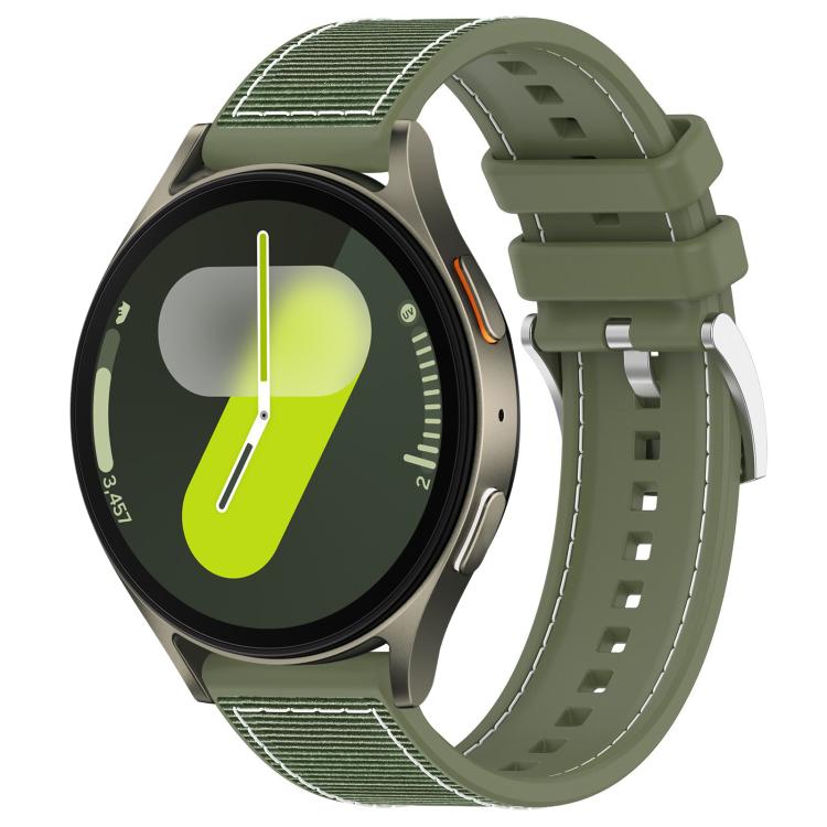Bracelet de montre xDfind en silicone tressé hybride en nylon, pour Samsung Galaxy Watch Ultra/Ultra 2025 22mm, pour Samsung Galaxy Watch 7 / 6 / 5 / FE 20mm
