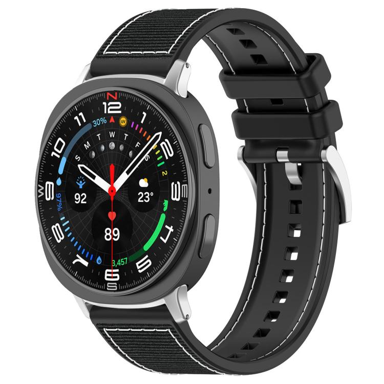 Bracelet de montre xDfind en silicone tressé hybride en nylon, pour Samsung Galaxy Watch Ultra/Ultra 2025 22mm, pour Samsung Galaxy Watch 7 / 6 / 5 / FE 20mm