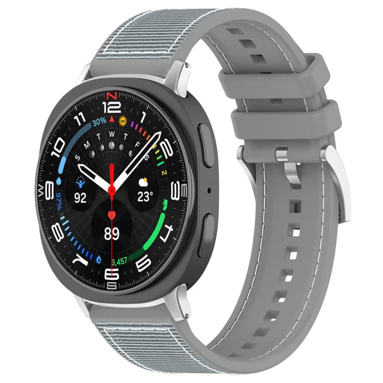 Bracelet de montre xDfind en silicone tressé hybride en nylon, pour Samsung Galaxy Watch Ultra/Ultra 2025 22mm, pour Samsung Galaxy Watch 7 / 6 / 5 / FE 20mm