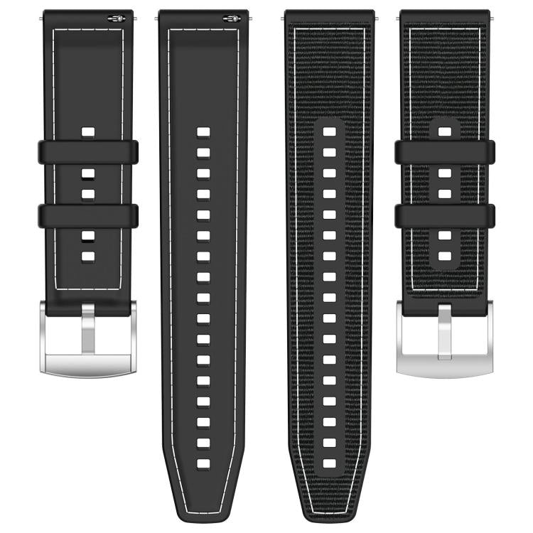 Bracelet de montre xDfind en silicone tressé hybride en nylon, pour Samsung Galaxy Watch Ultra/Ultra 2025 22mm, pour Samsung Galaxy Watch 7 / 6 / 5 / FE 20mm