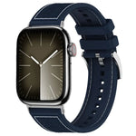 Bracelet de montre hybride en nylon tressé et silicone xDfind, compatible avec Apple Watch 42/44/45/46/49 mm (22 mm) et Apple Watch 38/40/41/S10 (42 mm, 20 mm).
