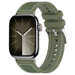 Bracelet de montre hybride en nylon tressé et silicone xDfind, compatible avec Apple Watch 42/44/45/46/49 mm (22 mm) et Apple Watch 38/40/41/S10 (42 mm, 20 mm).