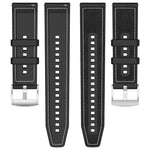 Bracelet de montre hybride en nylon tressé et silicone xDfind, compatible avec Apple Watch 42/44/45/46/49 mm (22 mm) et Apple Watch 38/40/41/S10 (42 mm, 20 mm).