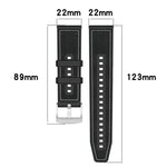 Bracelet de montre hybride en nylon tressé et silicone xDfind, compatible avec Apple Watch 42/44/45/46/49 mm (22 mm) et Apple Watch 38/40/41/S10 (42 mm, 20 mm).