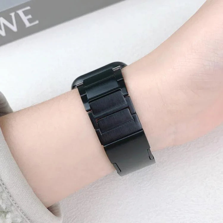 Bracelet de montre en acier inoxydable à boucle détachable latérale et trois billes, pour Apple Watch 46 mm / 49 mm / 45 mm / 44 mm et pour Apple Watch 42 mm / 41 mm / 40 mm / 38 mm