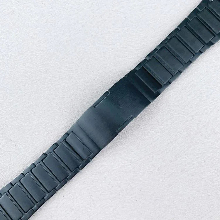 Bracelet de montre en acier inoxydable à boucle détachable latérale et trois billes, pour Apple Watch 46 mm / 49 mm / 45 mm / 44 mm et pour Apple Watch 42 mm / 41 mm / 40 mm / 38 mm