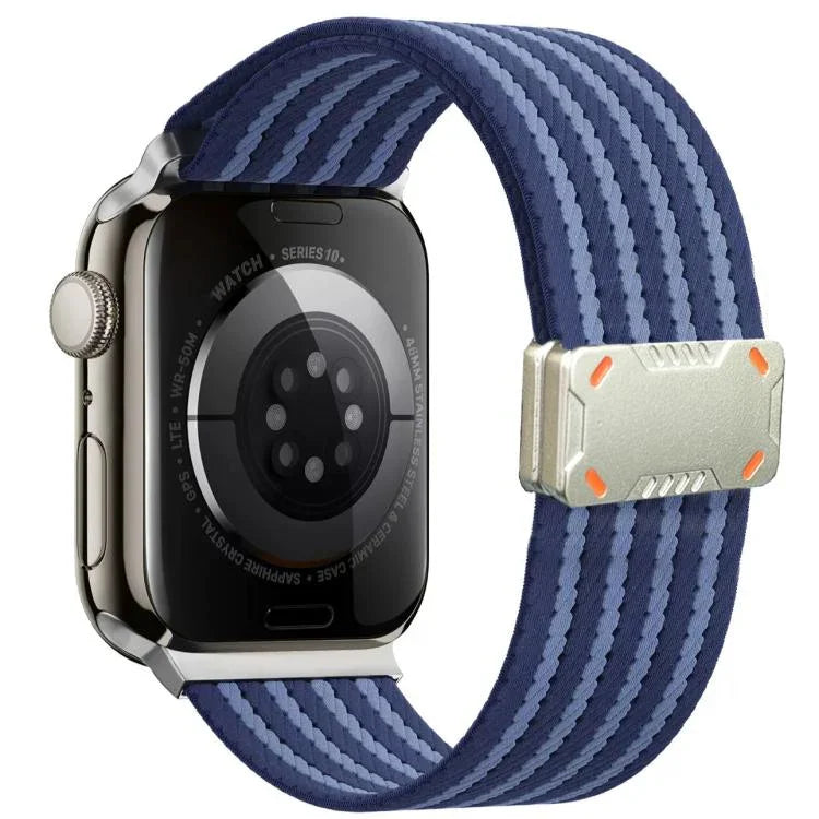 Bracelet de montre en nylon à boucle magnétique Mecha Armor, compatible avec Apple Watch 46 mm / 49 mm / 45 mm / 44 mm et Apple Watch 42 mm / 41 mm / 40 mm / 38 mm.