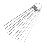 10 Set Welding High Density Stainless Steel Through Needle