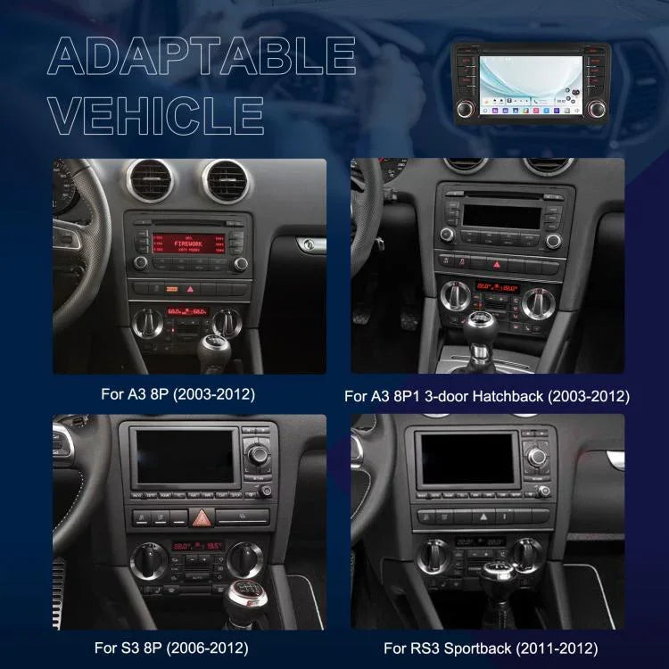 Pour Audi A3 8P 2003-2012 Android 15 7 pouces Smart Central Control GPS de voiture lecteur MP5 de voiture, Standard+AHD+Microphone, Standard