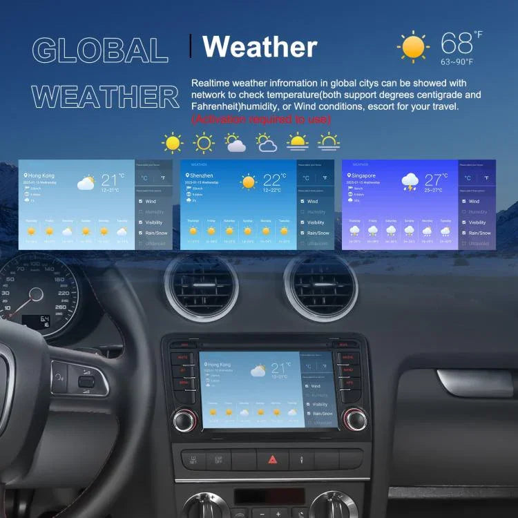 Pour Audi A3 8P 2003-2012 Android 15 7 pouces Smart Central Control GPS de voiture lecteur MP5 de voiture, Standard+AHD+Microphone, Standard