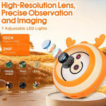 Microscope électronique numérique pour enfants HM020F écran IPS 2,0 pouces, HM020F