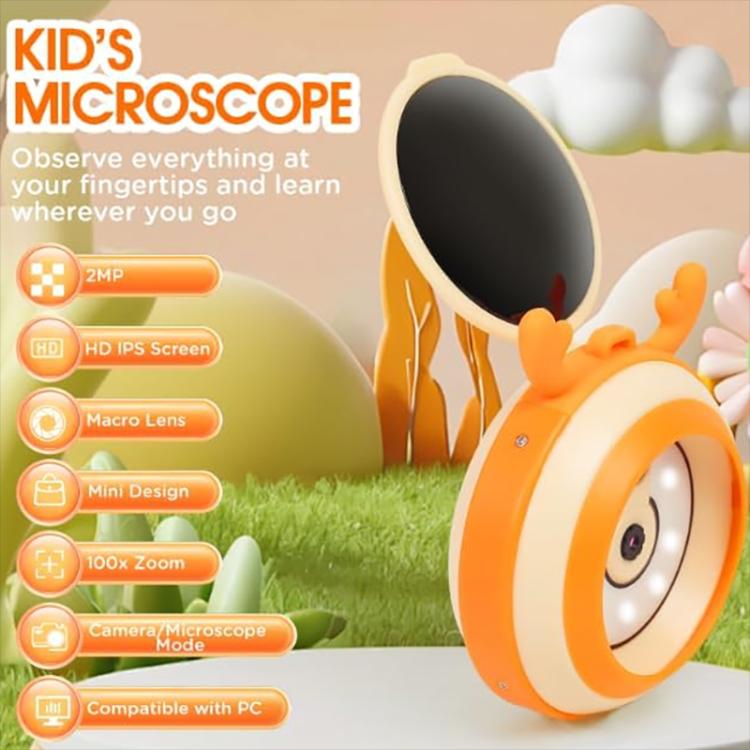 Microscope électronique numérique pour enfants HM020F écran IPS 2,0 pouces, HM020F