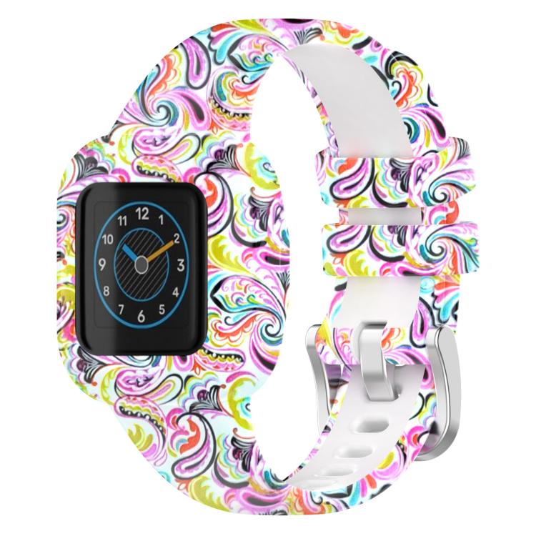 xDfind Steel Buckle Printed Silicone Watch Band, For GarminFit JR3 / Garmin Vivofit JR 3