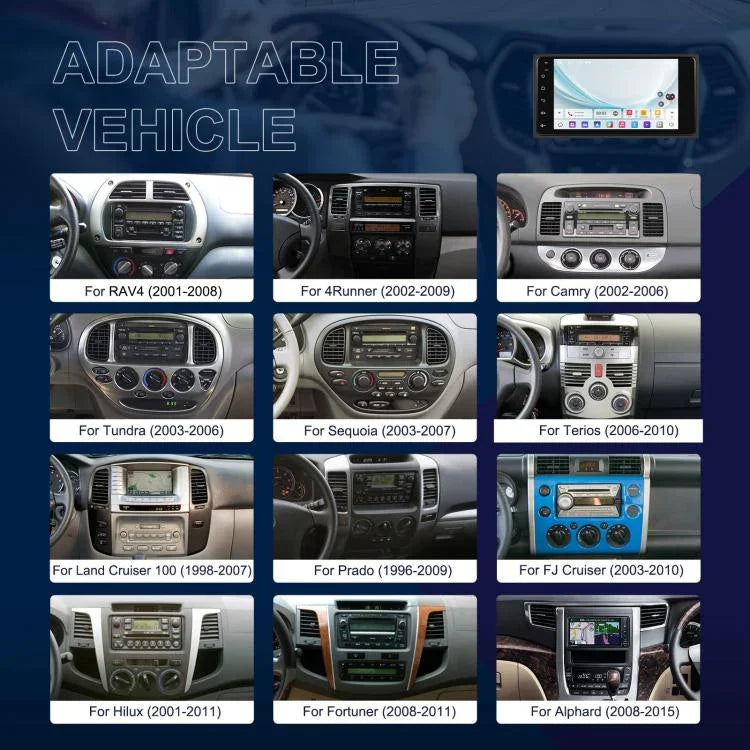Pour Toyota COROLLA Android 15 7 pouces sans fil CarPlay Lecteur de voiture Machine de navigation de contrôle central de voiture, Standard, Standard+AHD+Microphone