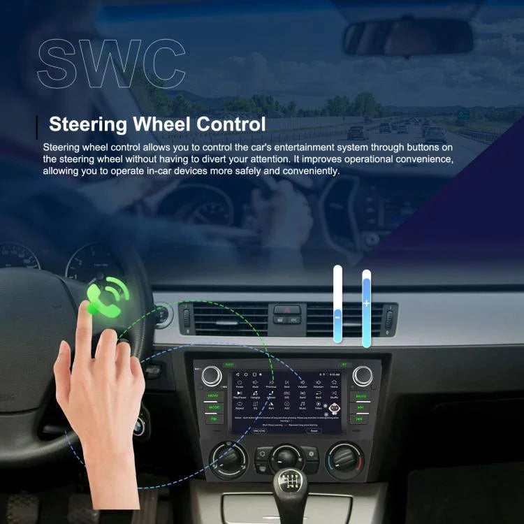 Pour BMW Série 3 E90 Android 15 7 pouces CarPlay Navigation de voiture Machine intégrée d'image de recul, Standard, Standard+AHD+Microphone