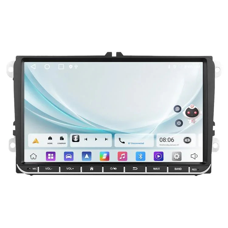 Pour Volkswagen Android 15 Autoradio avec écran 9 pouces, Navigation centrale, Standard, Standard+AHD+Microphone