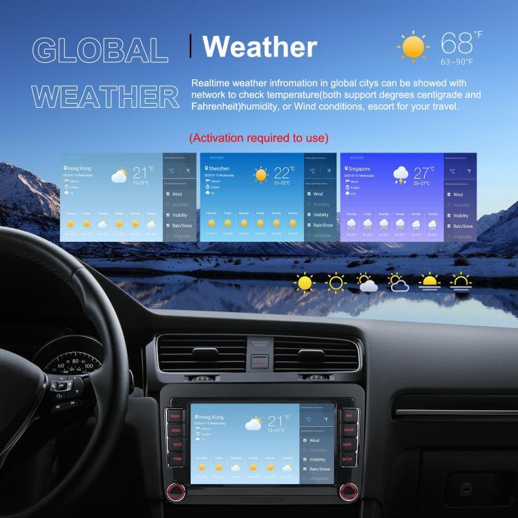 Pour Volkswagen Android 15 Autoradio avec écran 9 pouces, Navigation centrale, Standard, Standard+AHD+Microphone