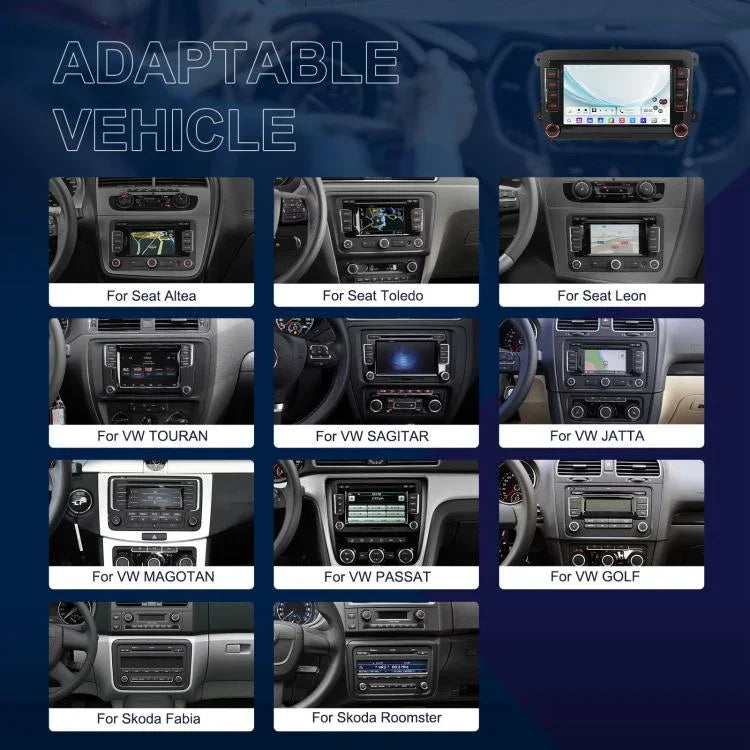 Pour Volkswagen Android 15 Autoradio avec écran 9 pouces, Navigation centrale, Standard, Standard+AHD+Microphone