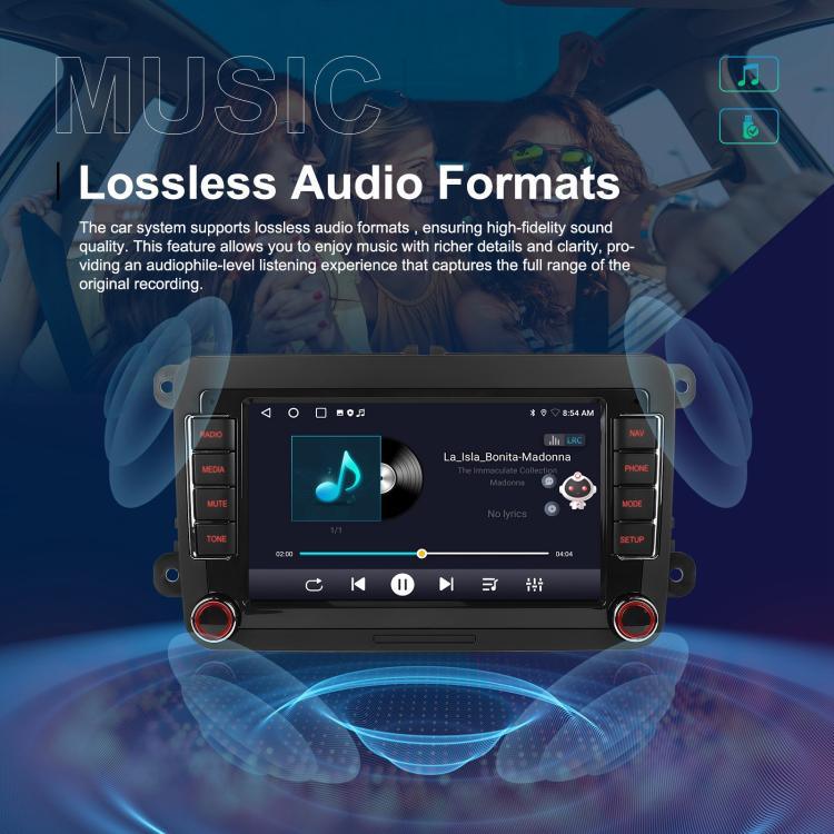 Pour Volkswagen Android 15 Autoradio avec écran 9 pouces, Navigation centrale, Standard, Standard+AHD+Microphone