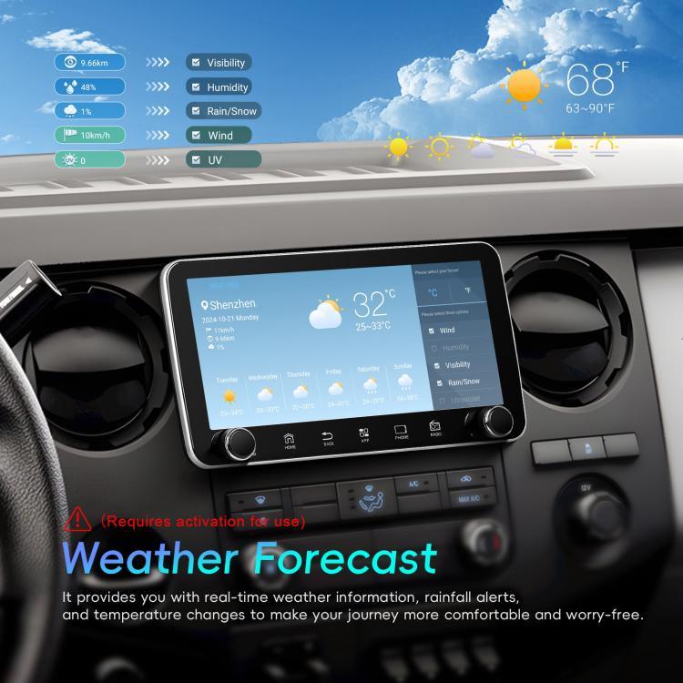Écran de 10,36 pouces Android 15 Voiture CarPlay Navigation Machine Intégrée avec Double Bouton Rotatif, Standard, Standard+AHD+Microphone