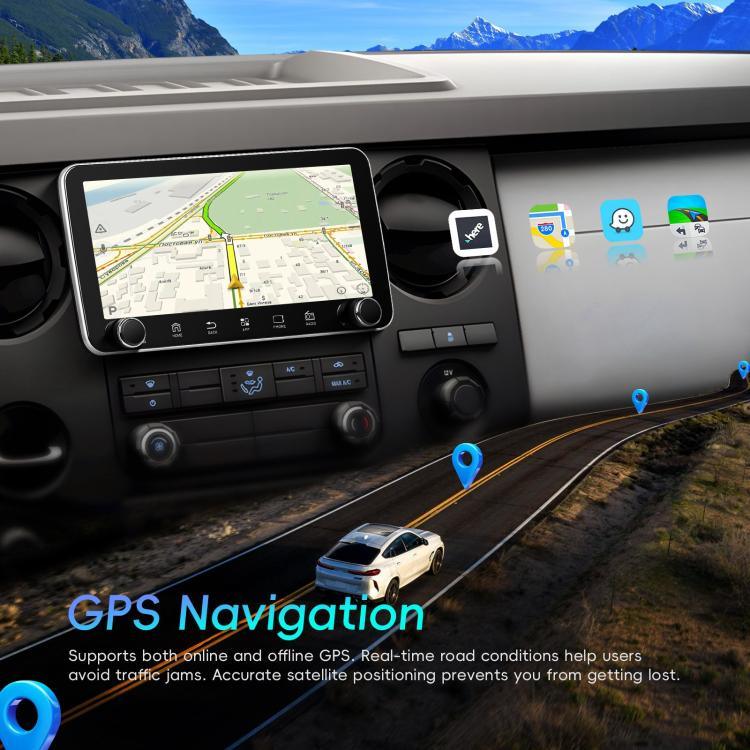 Écran de 10,36 pouces Android 15 Voiture CarPlay Navigation Machine Intégrée avec Double Bouton Rotatif, Standard, Standard+AHD+Microphone