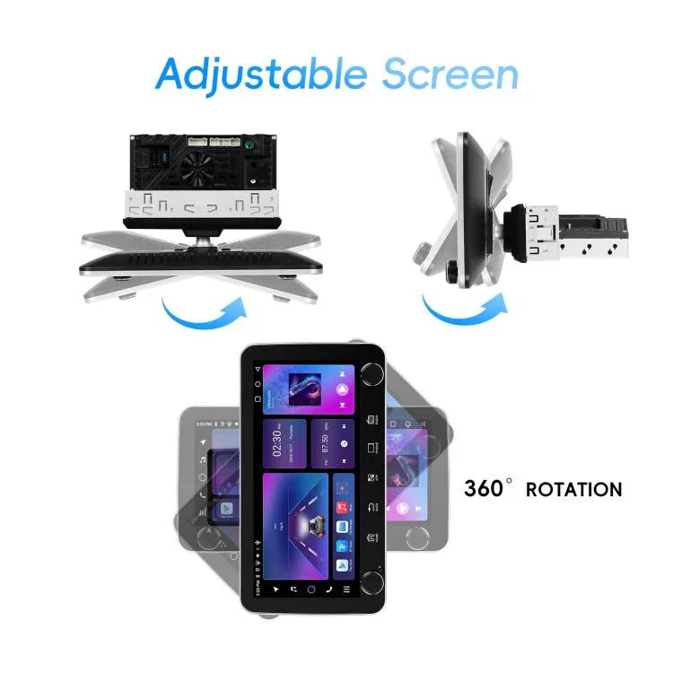 Écran de 10,36 pouces Android 15 Voiture CarPlay Navigation Machine Intégrée avec Double Bouton Rotatif, Standard, Standard+AHD+Microphone
