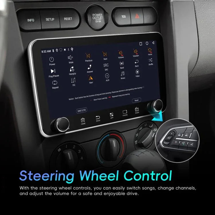 Écran de 10,36 pouces Android 15 Voiture CarPlay Navigation Machine Intégrée avec Double Bouton Rotatif, Standard, Standard+AHD+Microphone