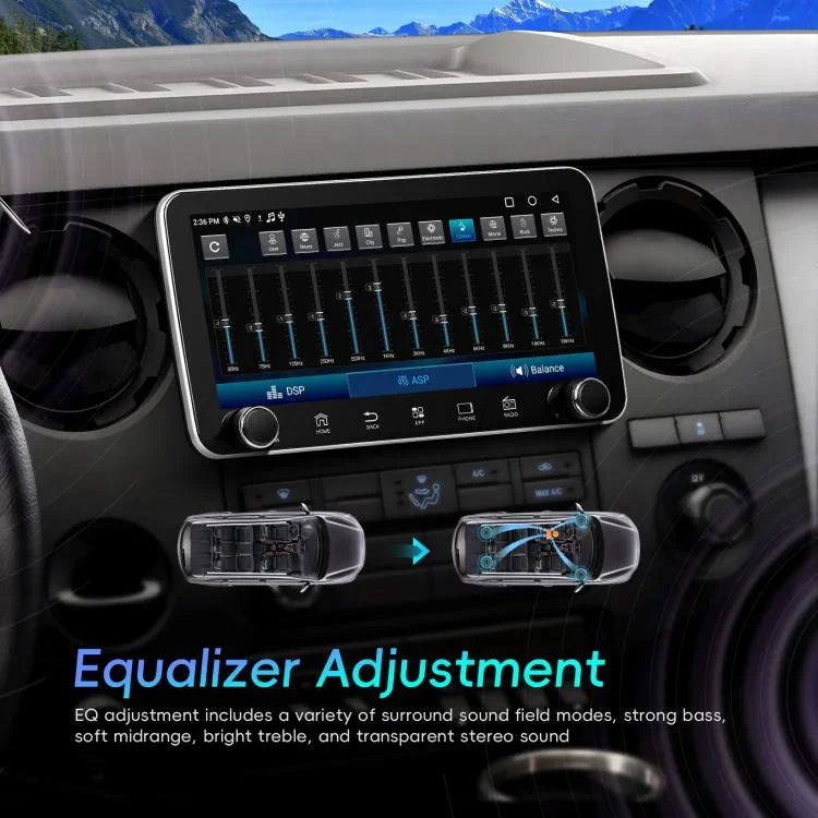 Écran de 10,36 pouces Android 15 Voiture CarPlay Navigation Machine Intégrée avec Double Bouton Rotatif, Standard, Standard+AHD+Microphone