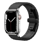 Bracelet de montre xDfind en bambou et acier inoxydable massif, à une perle, compatible avec Apple Watch 42/44/45/46/49 mm (22 mm) et Apple Watch 38/40/41/S10 (42 mm, 20 mm).