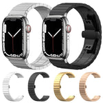 Bracelet de montre xDfind en bambou et acier inoxydable massif, à une perle, compatible avec Apple Watch 42/44/45/46/49 mm (22 mm) et Apple Watch 38/40/41/S10 (42 mm, 20 mm).