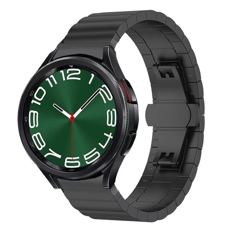 Bracelet de montre xDfind en bambou et acier inoxydable massif, à une perle, compatible avec Samsung Galaxy Watch8 / Watch8 Classic 22 mm, Samsung Galaxy Watch 7 / 6 / 5 / FE 20 mm et Samsung Galaxy Fit3 SM-R390 18 mm.