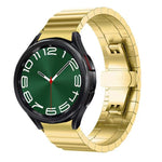 Bracelet de montre xDfind en bambou et acier inoxydable massif, à une perle, compatible avec Samsung Galaxy Watch8 / Watch8 Classic 22 mm, Samsung Galaxy Watch 7 / 6 / 5 / FE 20 mm et Samsung Galaxy Fit3 SM-R390 18 mm.