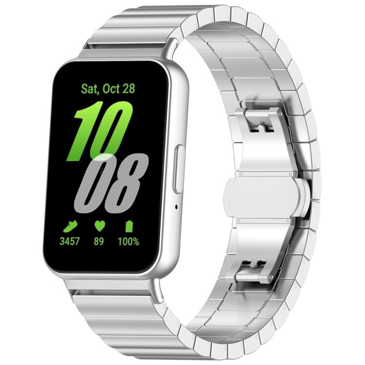 Bracelet de montre xDfind en bambou et acier inoxydable massif, à une perle, compatible avec Samsung Galaxy Watch8 / Watch8 Classic 22 mm, Samsung Galaxy Watch 7 / 6 / 5 / FE 20 mm et Samsung Galaxy Fit3 SM-R390 18 mm.