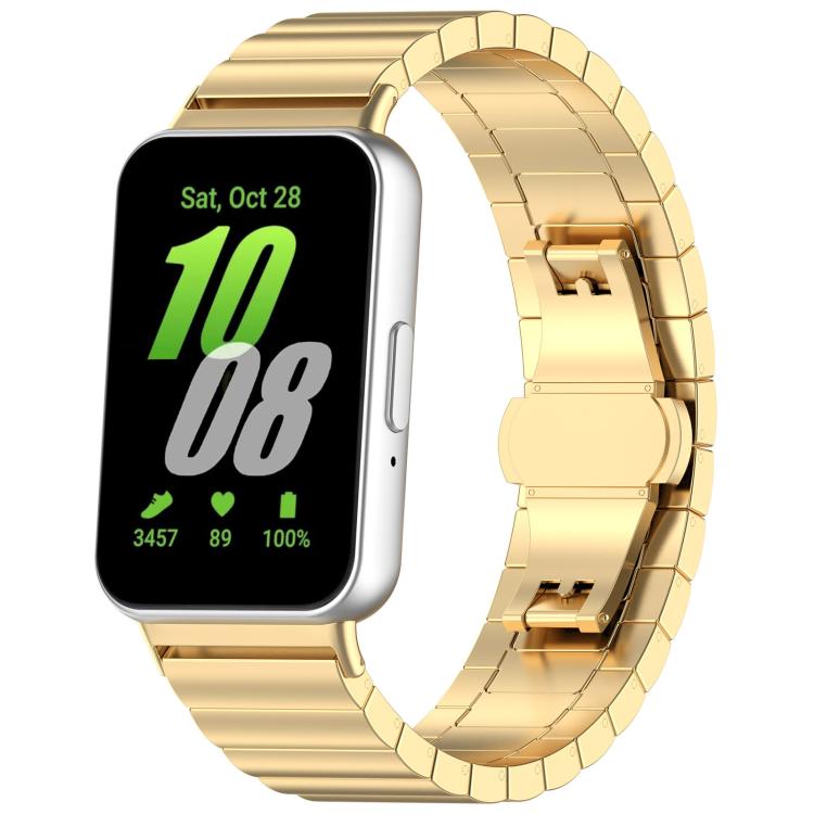 Bracelet de montre xDfind en bambou et acier inoxydable massif, à une perle, compatible avec Samsung Galaxy Watch8 / Watch8 Classic 22 mm, Samsung Galaxy Watch 7 / 6 / 5 / FE 20 mm et Samsung Galaxy Fit3 SM-R390 18 mm.