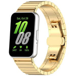 Bracelet de montre xDfind en bambou et acier inoxydable massif, à une perle, compatible avec Samsung Galaxy Watch8 / Watch8 Classic 22 mm, Samsung Galaxy Watch 7 / 6 / 5 / FE 20 mm et Samsung Galaxy Fit3 SM-R390 18 mm.